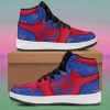 NCAA SMU Mustangs Blue Red Air Jordan 1 High Sneakers