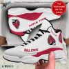 NCAA Ball State Cardinals Custom Name White Air Jordan 13 Shoes