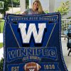 CFL Winnipeg Blue Bombers EST 1930 Quilt Blanket