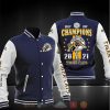 CFL Hamilton Tiger-Cats Dark Blue White Champion Cup 2021 Baseball Jacket
