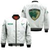 NCAA South Florida Bulls Classic White With Mascot Logo Bomber Jacket