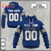 CFL Winnipeg Blue Bombers Custom Name Number Jersey 2022 Pullover Hoodie