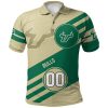 NCAA South Florida Bulls Custom Number Sport Style Logo Polo Shirt