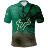 NCAA South Florida Bulls Custom Text Number Net Grunge Pattern Polo Shirt