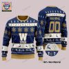 CFL Winnipeg Blue Bombers Custom Name Number Ugly Christmas Sweater
