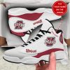 NCAA UMass Minutemen Custom Name White Air Jordan 13 Shoes