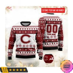 NCAA Colgate Raiders Custom Name Number Ugly Christmas Sweater