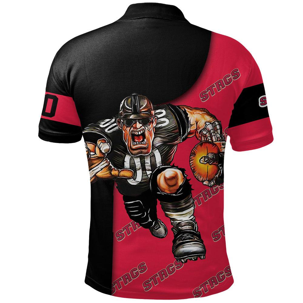 NCAA Fairfield Stags Football Go On Polo Shirt NCAA Fairfield Stags Football Go On Polo Shirt