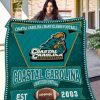 NCAA Coastal Carolina Chanticleers Football EST 2003 Quilt Blanket