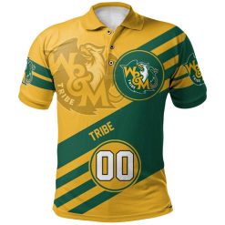 NCAA William & Mary Tribe Custom Number Logo Polo Shirt