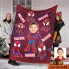 Spider Man Custom Name Baby Photo Fleece Blanket