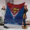 Superman Christmas Fleece Blanket