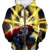 Superman x Dope Son Goku Zip Up Hoodie