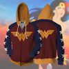 Wonder Woman Logo Zip Up Hoodie