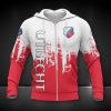 FC Utrecht Red White Zip Up Hoodie