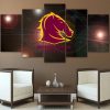 NRL Brisbane Broncos 5 Panel Canvas V2