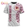 NRL Brisbane Broncos Custom Name Indigenous T-Shirt V10