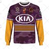NRL Brisbane Broncos Custom Name Number 2021 ANZAC Jersey Sweatshirt