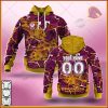 NRL Brisbane Broncos Custom Name Number 2021 Fishing Pullover Hoodie