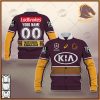 NRL Brisbane Broncos Custom Name Number 2021 Home Jersey Baseball Jacket