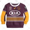 NRL Brisbane Broncos Custom Name Number 2021 Home Jersey Kids Sweatshirt