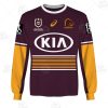 NRL Brisbane Broncos Custom Name Number 2021 Home Jersey Sweatshirt