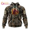 NRL Brisbane Broncos Custom Name Number Camo Zip Up Hoodie V2