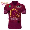 NRL Brisbane Broncos Custom Name Number Halloween Polo Shirt V2