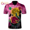 NRL Brisbane Broncos Custom Name Number Halloween Polo Shirt V3