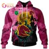 NRL Brisbane Broncos Custom Name Number Halloween Zip Up Hoodie V3