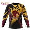 NRL Brisbane Broncos Custom Name Number MotoCross Sweatshirt V2