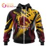 NRL Brisbane Broncos Custom Name Number MotoCross Zip Up Hoodie V2