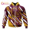 NRL Brisbane Broncos Custom Name Number MotoCross Zip Up Hoodie V4