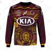 NRL Brisbane Broncos Custom Name Number On Field Indigenous Jersey 2021 Sweatshirt