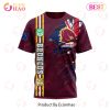 NRL Brisbane Broncos Custom Name Number Scratch T-Shirt V3