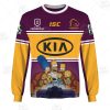 NRL Brisbane Broncos Custom Name Number x The Simpsons 2020 Sweatshirt