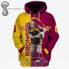 NRL Brisbane Broncos Darren Lockyer No 6 Zip Up Hoodie V5