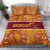 NRL Brisbane Broncos Maroon Gold Indigenous Doona Cover V8