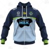 NRL Canberra Raiders Custom Name Number 2021 Away Jersey Zip Up Hoodie