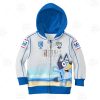 NRL Canterbury-Bankstown Bulldogs 2020 x Bluey Jersey Kids Zip Up Hoodie