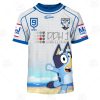 NRL Canterbury-Bankstown Bulldogs Custom Name Number 2020 x Bluey Jersey Kids T-Shirt