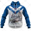 NRL Canterbury-Bankstown Bulldogs Custom Name Number 2021 ANZAC Jersey Zip Up Hoodie