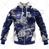 NRL Canterbury-Bankstown Bulldogs Custom Name Number 2021 Fishing Zip Up Hoodie