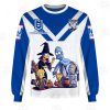 NRL Canterbury-Bankstown Bulldogs Custom Name Number x The Simpsons 2020 Halloween Sweatshirt
