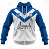 NRL Canterbury-Bankstown Bulldogs Custom Name Numbers 2021 Home Jersey Zip Up Hoodie