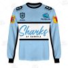 NRL Cronulla-Sutherland Sharks Custom Name Number 2021 Home Jersey Sweatshirt