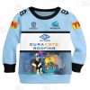 NRL Cronulla-Sutherland Sharks Custom Name Number x The Simpsons 2020 Halloween Jersey Kids Sweatshirt