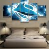 NRL Cronulla-Sutherland Sharks Lightning 5 Panel Canvas