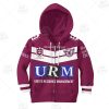 NRL Manly Warringah Sea Eagles Custom Name Number 2020 Home Jersey Kids Zip Up Hoodie