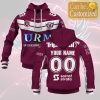 NRL Manly Warringah Sea Eagles Custom Name Number 2021 Home Jersey Pullover Hoodie